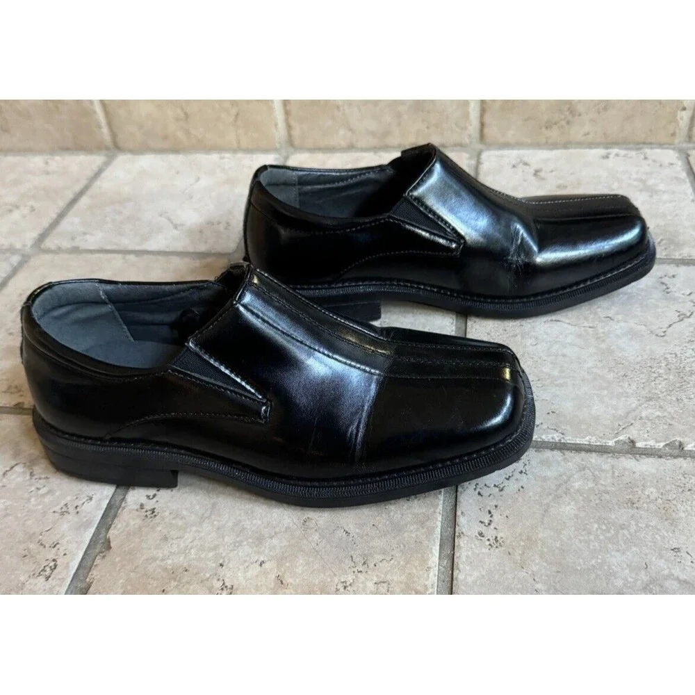 Deer‎ Stags Dress Shoes Boys Size 1.5 Slip-On Black